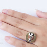 Sterling Silver with Gold Spinning Ring -