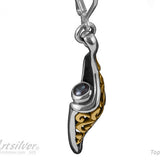 Silver with Gold Leverback Earrings Style
