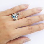 Silver Multiform Gems Ring