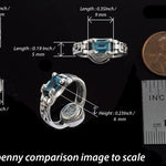silver ring blue topaz