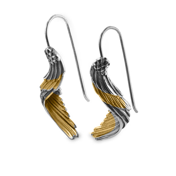 Sterling Silver Angel Wing Earrings