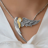 Angel Wing Pendant gold silver