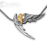 Angel Wing Pendant gold silver