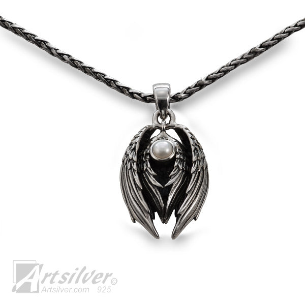 Silver Angel Wing Pendant