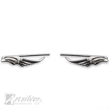 sterling silver angel wing earrings