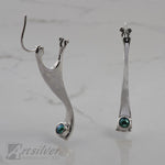 Blue Pearl Sterling Silver Post Earrings