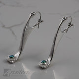 Blue Pearl Sterling Silver Post Earrings