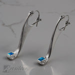 Blue topaz Sterling Silver Post Earrings