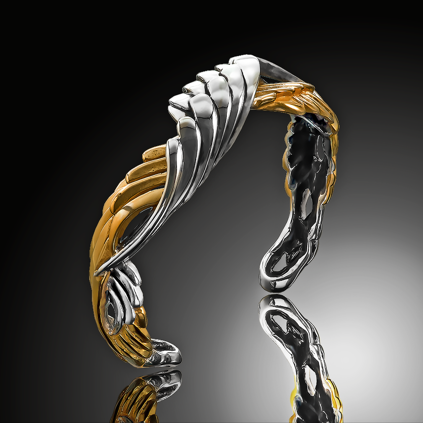 Angel wing cuff bracelet hotsell