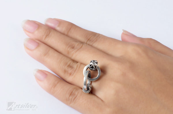 Sterling Silver Motion Ring