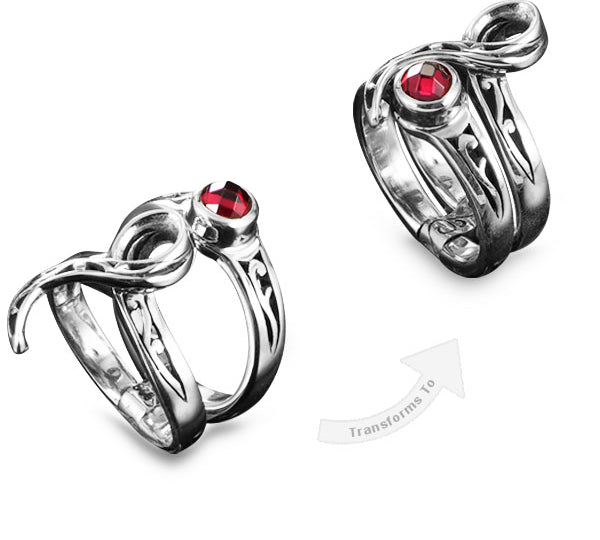 Silver Multiform Gems Ring