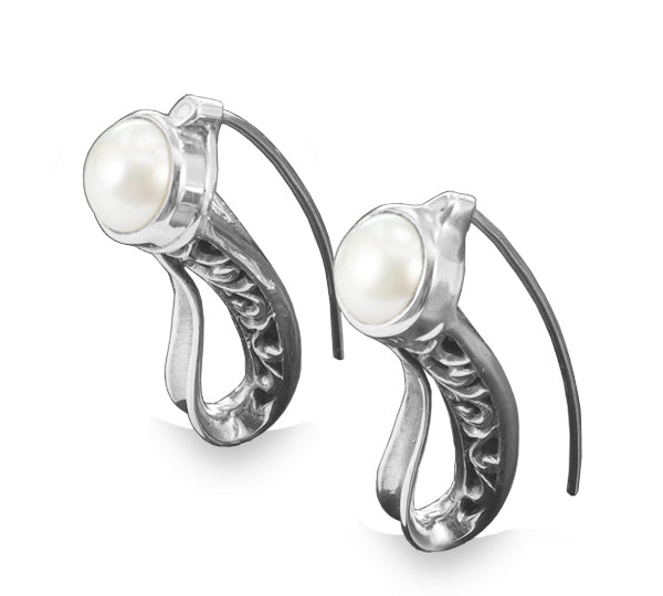 Sterling Silver Pearl Post Earrings