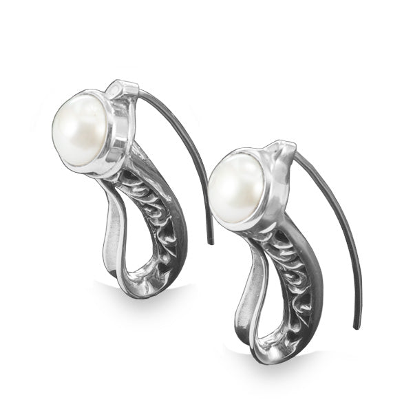 Sterling Silver Pearl Post Earrings