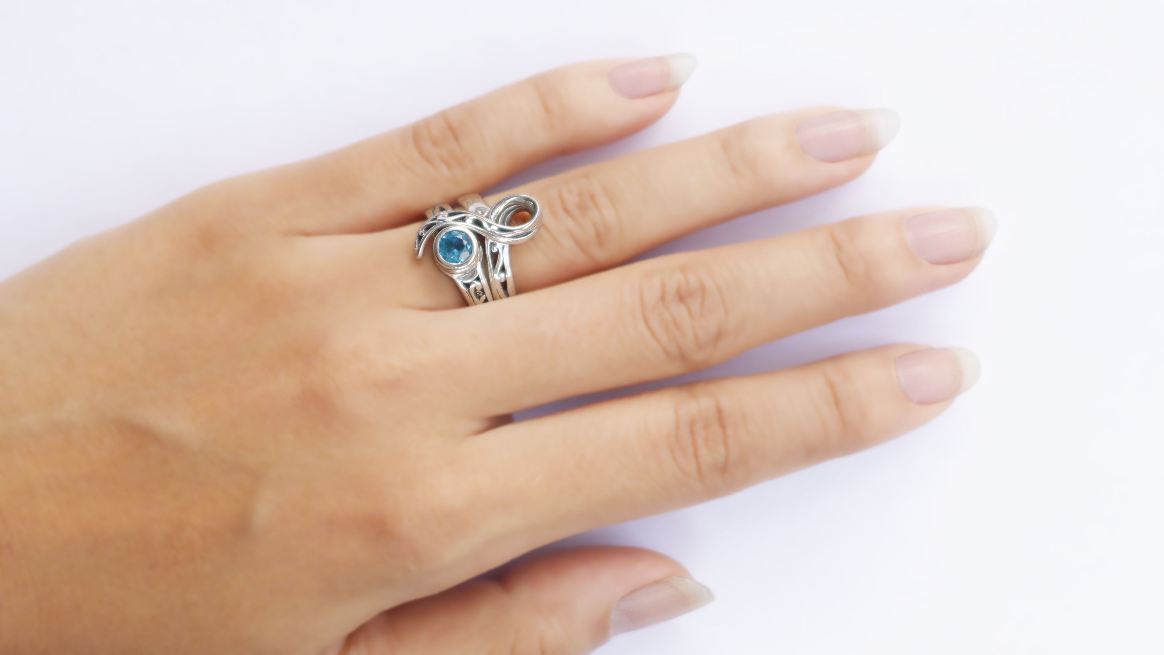 Silver Multiform Gems Ring