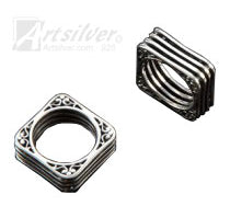 Sterling Silver Unique Womens Ring 