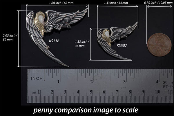 Angel Wing Pendant gold silver
