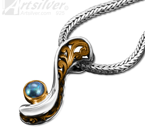 S-Curve Filligree Pendant  Style - KS 444