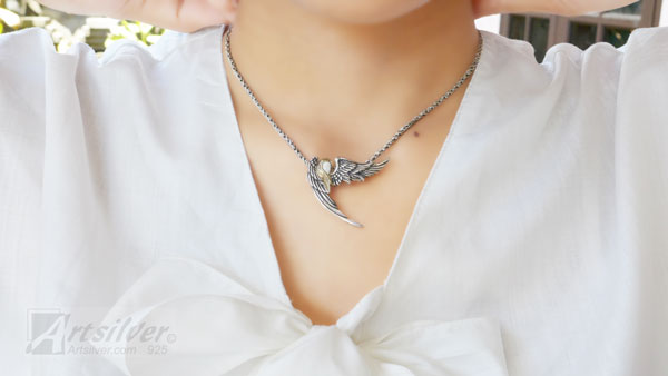 Angel Wing Pendant gold silver