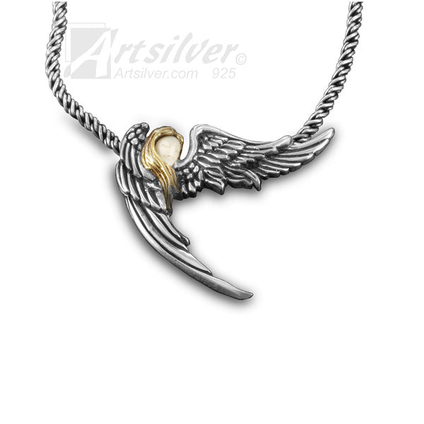Golden Angel Pendant Necklace – John Atencio