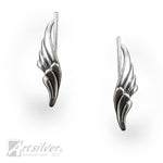 sterling silver angel wing earrings